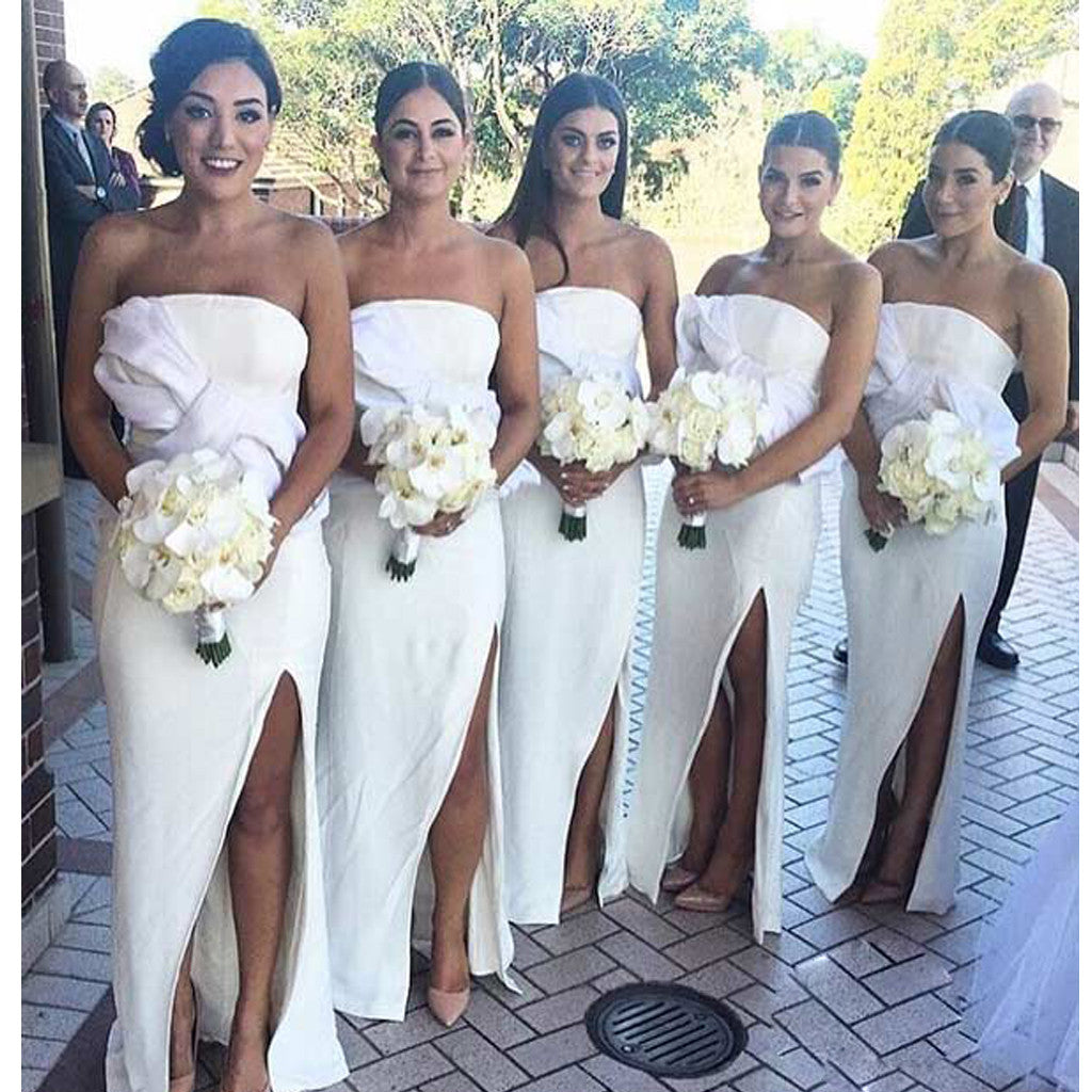 White Strapless Bubble Dress