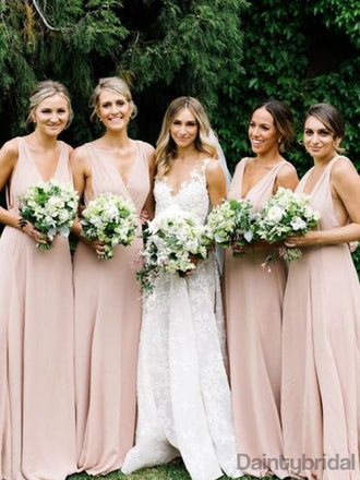 Sexy V-neck A-line Chiffon Bridesmaid Dresses.DB10336