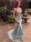 Mermaid V-neck Satin Long Prom Dresses Evening Dresses.DB10358