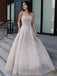 Sexy Straight A-line Tulle Lace Prom Dresses Evening Dresses.DB10792