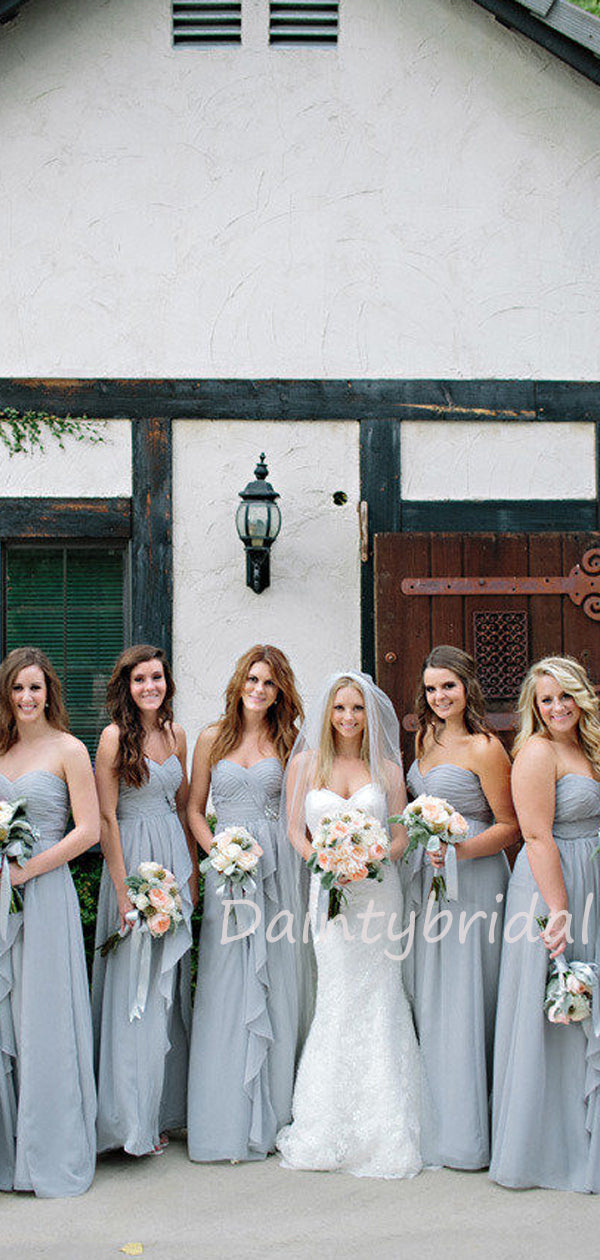 Charming Straight A-line Floor Length Bridesmaid Dresses.DB10469 DaintyBridal Charming Straight A-line Floor Length Bridesmaid Dresses.DB10469 DaintyBridal