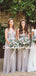 Charming V-neck Spaghetti Strap Sleeveless Sequin Tulle Evening Dresses Bridesmaid Dresses.DB10724