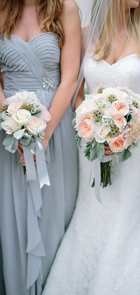 Charming Straight A-line Floor Length Bridesmaid Dresses.DB10469