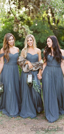 Affordable sweetheart chiffon floor length A-line bridesmaid dress.DB1004