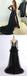 Long Sleeve Deep V-neck  Black Lace High Split Side Long A-line Sexy Charming Prom Dress , PD0013