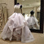 Gorgeous Sparkly Beading Top Organza Ruffles Sleeveless Open Back  Ball Gown Wedding Dress, WD0125