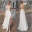 Cheap Popular Summer Beach Long Column Open Back Sexy Split Side Prom Dress Wedding Dresses, WD0123