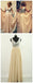 Long Sparkly V-neck Sleeveless Chiffon A-line Floor Length Charming Evening Party Prom Gown Dresses,PD0080