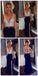 Long Custom Deep V-neck Open Back Side Slit Fashion Newest Sexy Charming Prom Dress,PD0088