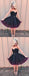 Black Satin Pink Tulle Lace Hemline Strapless Homecoming Dresses,BD0206