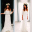 Boho Off Shoulder Fully Lace Unique Simple Beach Wedding Dresses,DB0124