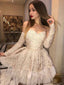 Charming Lace Beading With Sleeve Sweetheart Homecoming Dresses,BD0180
