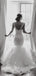 Charming Lace Ruffles Organza Sheath Mermaid Wedding Dresses,DB0176