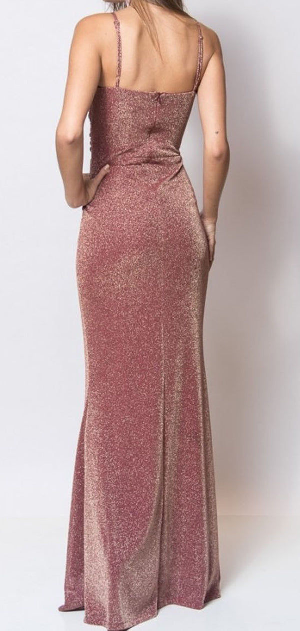 Elegant Spaghetti Strap Tight Sheath Long Unique Prom Dresses, DB1113 –  DaintyBridal