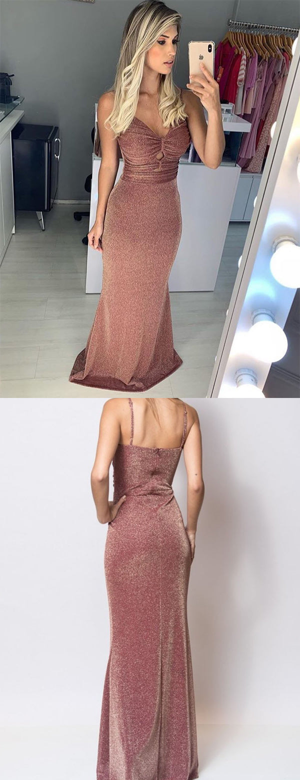 Elegant Spaghetti Strap Tight Sheath Long Unique Prom Dresses, DB1113 DaintyBridal Elegant Spaghetti Strap Tight Sheath Long Unique Prom Dresses, DB1113 DaintyBridal