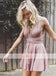 Fashion Convertible Dusty Pink Jersey Simple Homecoming Dresses ,BD0164