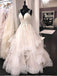 Popular V-Neck Spaghetti Straps Lace Tulle Ball Gown Wedding Dress.DB10016