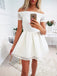 Ivory Off Shoulder Lace Homecoming Dresses For Teens ,BD0173