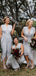 Light Grey Chiffon Cap Sleeve High Low Ankle Length Bridesmaid Dresses,DB131