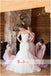 Lilac Lace Mermaid Sleeveless Elegant Long Bridesmaid Dresses,DB114