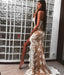 Nude Sweetheart Strapless Ivory Lace Sheath High Low Sexy Elegant Prom Dresses ,PD0137