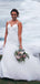 Off White Lace Tulle Spaghetti Strap Mermaid Wedding Dresses ,DB0169