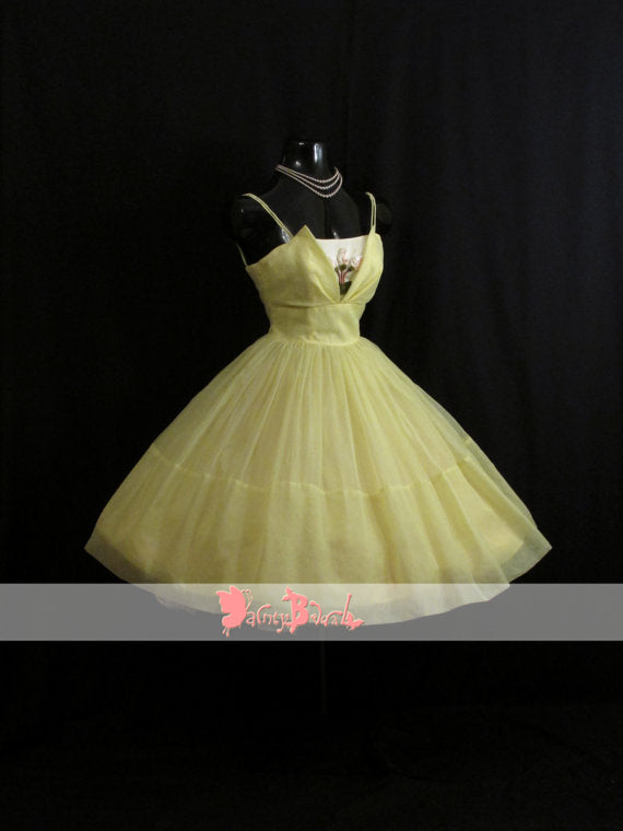 Pastel Yellow Spaghetti Straps Elegant Short Party Dresses Homecoming DaintyBridal Pastel Yellow Spaghetti Straps Elegant Short Party Dresses Homecoming DaintyBridal