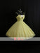 Pastel Yellow Spaghetti Straps Elegant Short Party Dresses Homecoming Dresses,BD0162