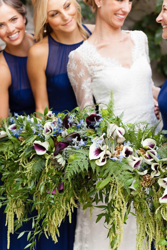 Royal Blue Jewel Neckline Sleeveless Long Bridesmaid Dresses, WG06