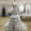 Simple Design  Sexy Mermaid  Spaghetti Strap White Organza Ruffles Chapel Trailing Wedding Party Dresses, WD0022