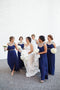 Unique Dark Royal Blue Split Sleeveless Long Bridesmaid Dresses,DB103