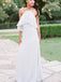 White Chiffon Convertible Halter Cheap Long Bridesmaid Dresses ,DB126