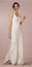 Fashion V-Neck Sleeveless Lace Floor Length Wedding Dresses.DB10092