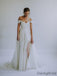 Charming Off-shoulder Organza Side Slit  Wedding Dresses.DB10094