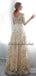 Affordable Scoop Neck Tulle A-line Long Prom Dresses Evening Dresses.DB10674