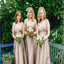 Simple Cheap Vintage Sleeveless V-neck Ball Gown Wedding Party Long A-line  Bridesmaid Dresses,DB090