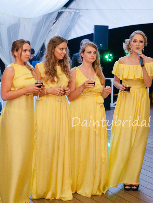 New Arrival Side Slit Floor-length Long Bridesmaid Dresses For Wedding.DB10587