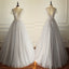 Gorgeous Beading Appliques Unique Gray Tulle A-line Short Sleeve Lace Up Back Wedding Dress,DB093