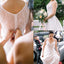 Vintage Country Long A-line Spaghetti Strap V-neck Clairvoyant Outfit Lace Back Satin Wedding Dresses. DB0152