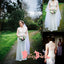 Vintage Ivory Cap Sleeve See-Through Lace Back Elegant Wedding Party Wedding Dresses,DB0103