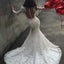 Sexy Yarn button Back long Sleeve Lace Mermaid Charming Chapel Trailing Wedding Dresses. DB0006