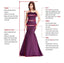 Elegant Off White Lace Black Sexy Mermaid Round Neck Sleeveless Formal Party Long Prom Gown Dresses. DB1033