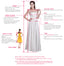 Vintage Off-shoulder Lace Tulle A-line Long Wedding Dresses.DB10637