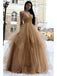 Off The Shoulder Tulle Prom Formal Dress With Pleats, OL695
