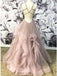 Open Back Dusty Pink Long Prom Dress Simple Evening Gowns, OL646