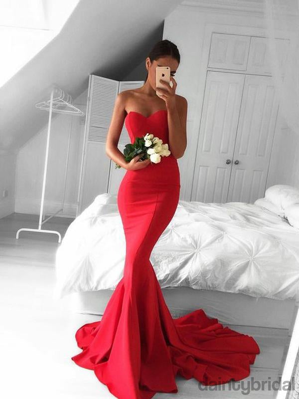 Sexy Sweetheart Mermaid With Train Long Prom Dresses.DB10073