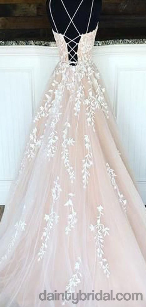 Gorgeous Double Straps Tulle Prom Dresses, Ball Gown.DB10039